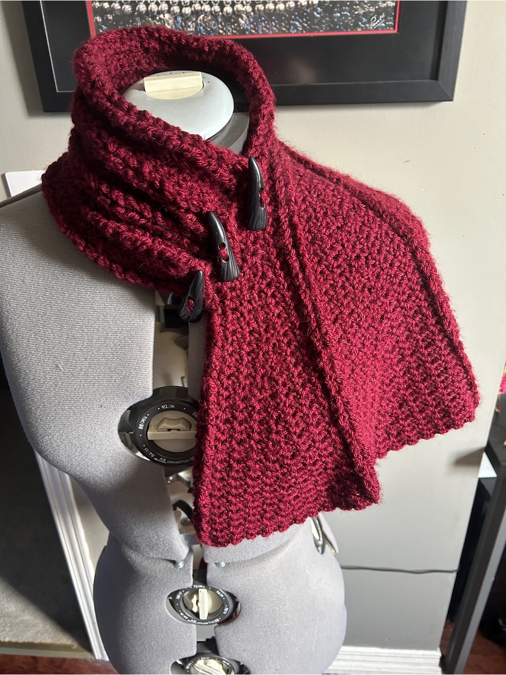 Crocheted Dragon Wing Scarf